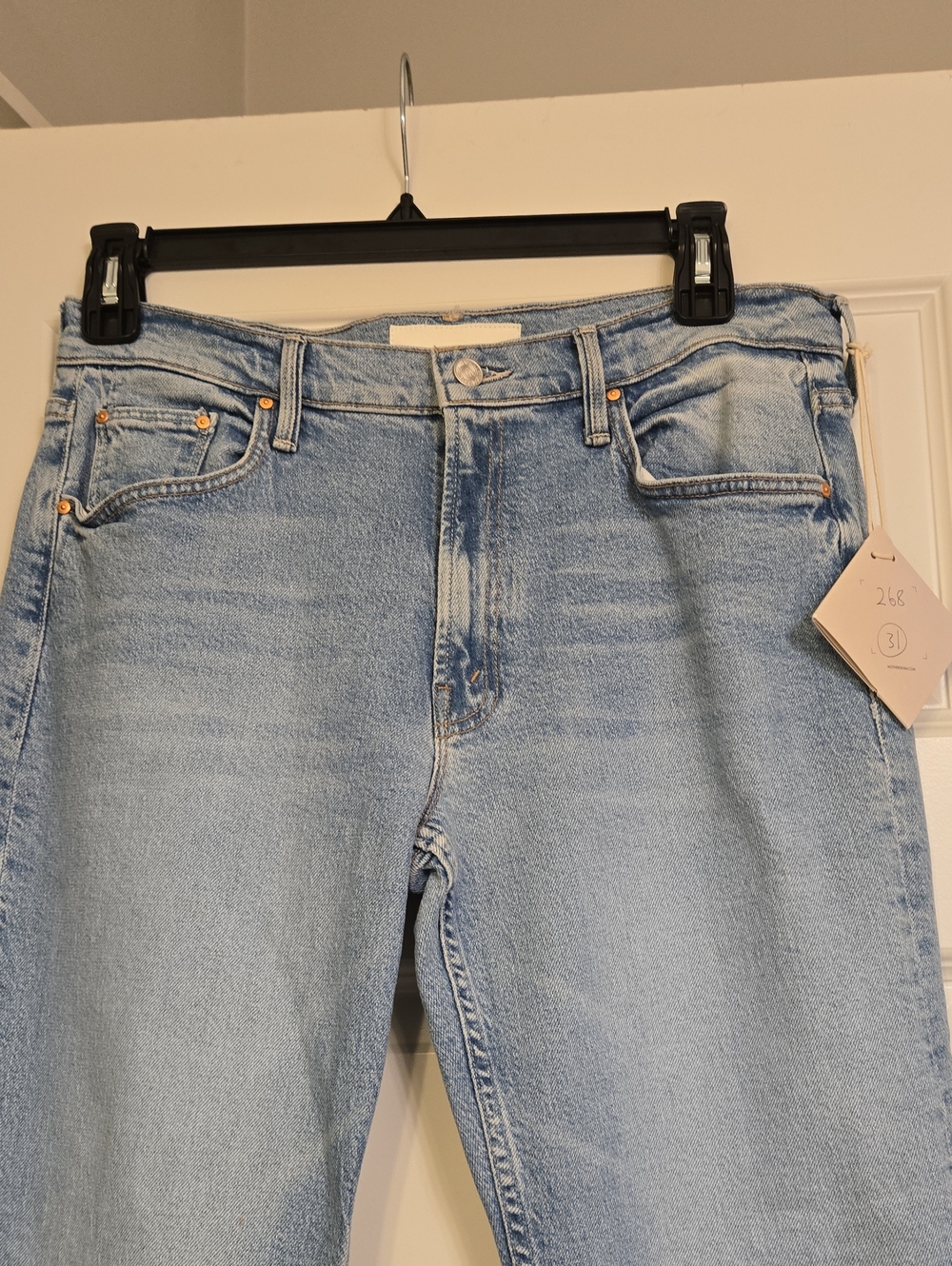 MOTHER SUPERIOR Light Blue Denim Jeans The Bookie flood Sz 31 😍🤩 Amazing $268